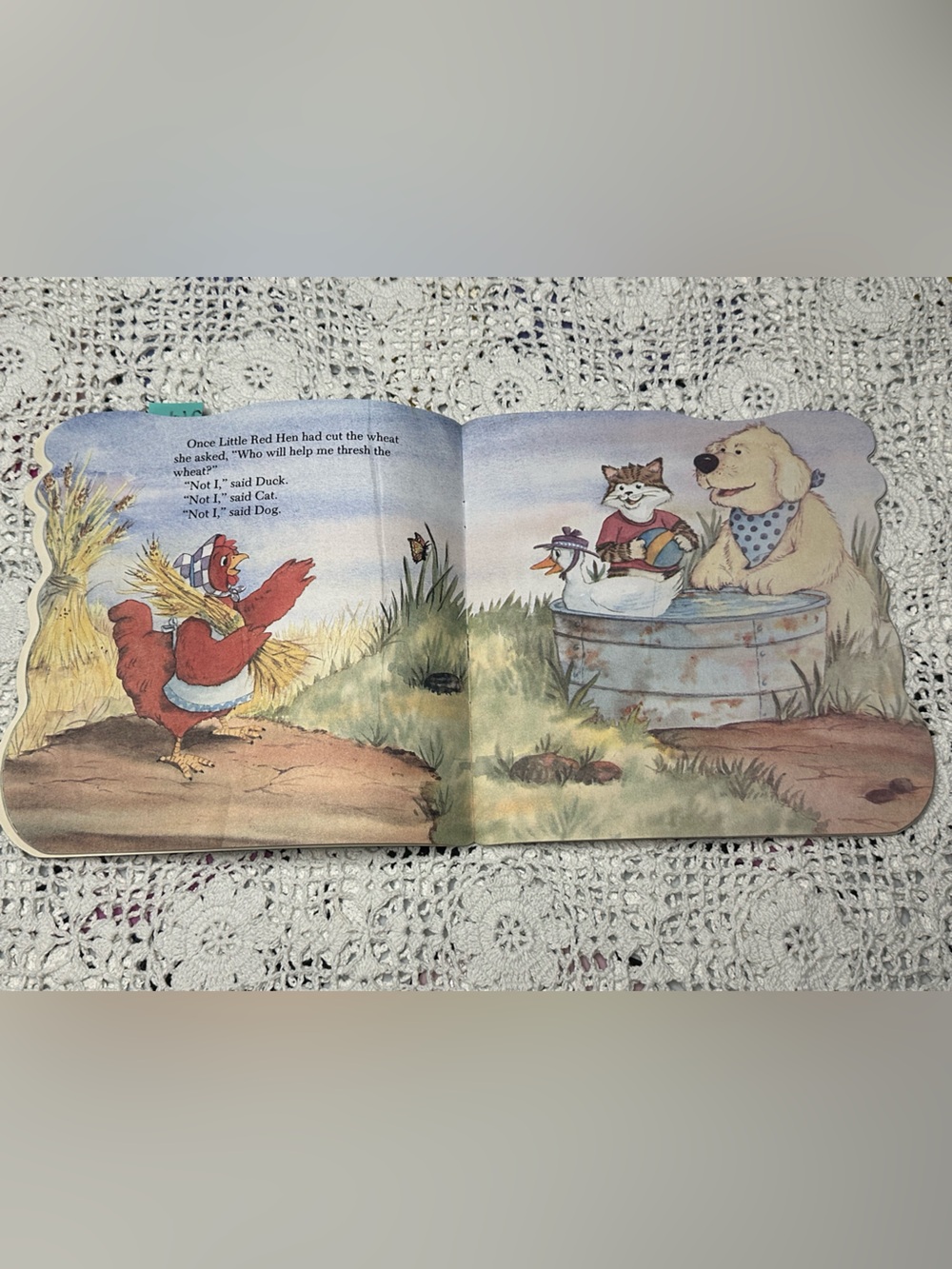Vintage 1988 Little Red Hen Golden Super Shape Classic Book Lyn Calder - Picture 3 of 4